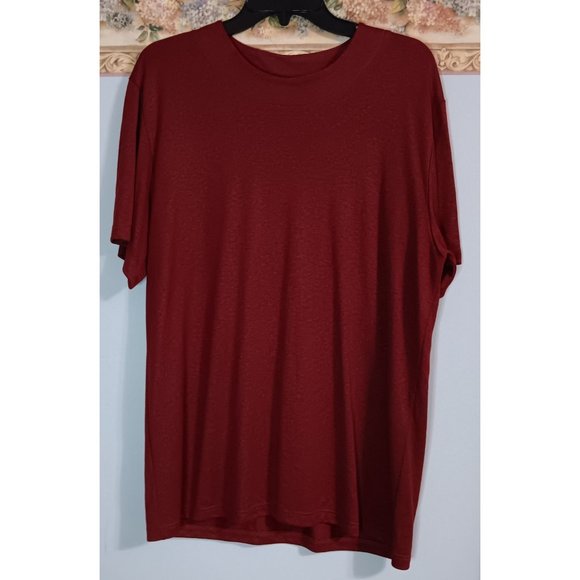 Klok Tops - Klok Denmark Medium Maroon Linen Casual Travel Minimalist Comfy Boho Top